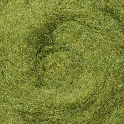 Кардочесанная шерсть, 25 гр., бежево-зелёный
