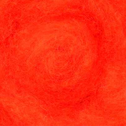 Кардочесанная шерсть, 25 гр., красный