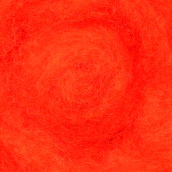 Кардочесанная шерсть, 25 гр., Красный