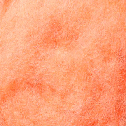 Кардочесанная шерсть, 25 гр., креветочный