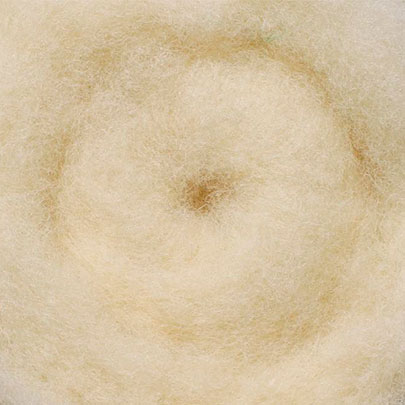 Кардочесанная шерсть, 25 гр., молочный