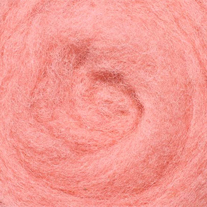 Кардочесанная шерсть, 25 гр., нежно-розовый