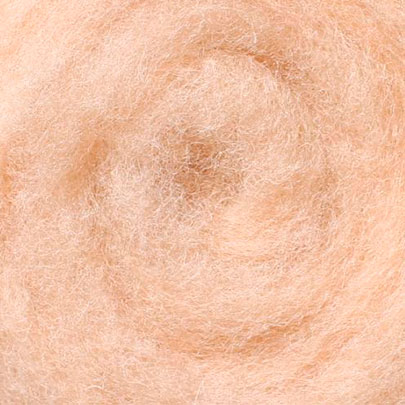 Кардочесанная шерсть, 25 гр., персиковый беж