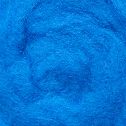 Кардочесанная шерсть, 25 гр., васильковый