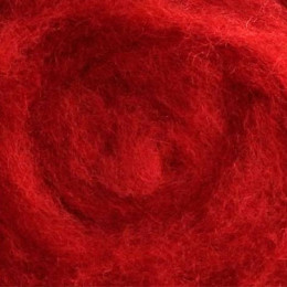 Кардочесана вовна, 25 гр., Вишнева