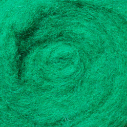 Кардочесана вовна, 25 гр., Зелена темна