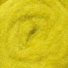 Кардочесана вовна, 25 гр., Жовто-зелена