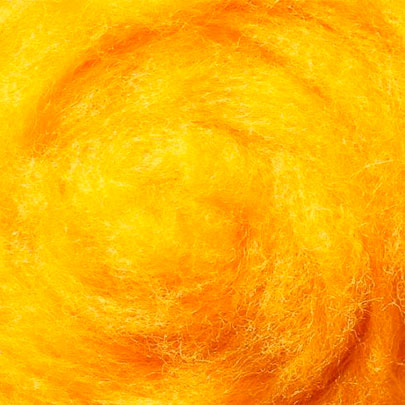 Кардочесанная шерсть, 25 гр., желтый