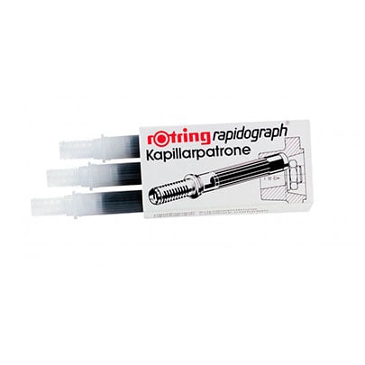 Картридж черный для рапидографа Rotring, 3 шт.