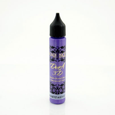 Контур металлический Dora 3D, 25 мл, аметист