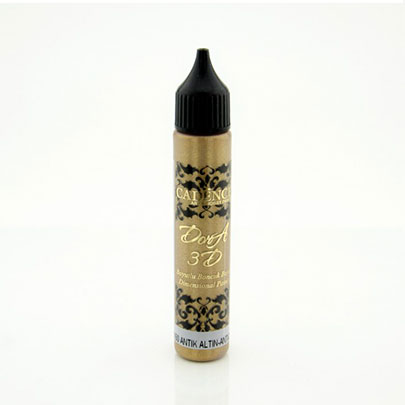 Контур металлический Dora 3D, 25 мл, античное золото