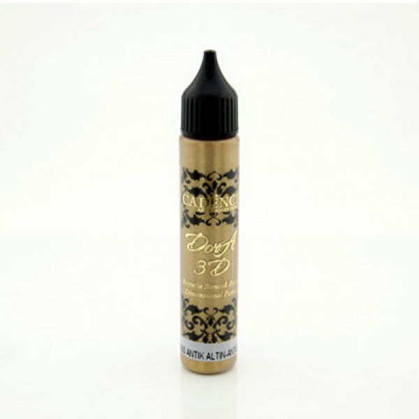 Акриловий контур металік Cadence Dora 3D №5150 Античне золото, 25 мл