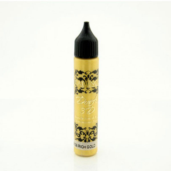 Акриловий контур металік Cadence Dora 3D, №5136 Багате золото, 25 мл