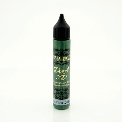 Контур металлический Dora 3D, 25 мл, зеленый