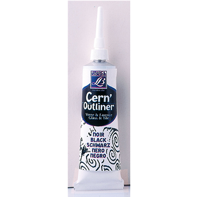 Контур витраж под обжиг Glass & Tile, 20мл, Черный