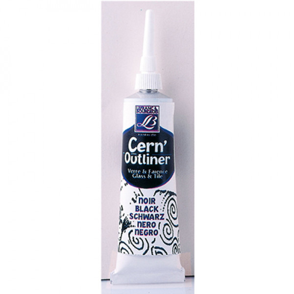 Контур вітраж під випал Glass & Tile, 20мл, Чорний