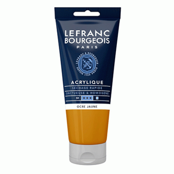 Фарба акрилова Lefranc Fine Acrylic Color, Serie 1 №302 Жовта Охра (Yellow Ochre), 80 мл.