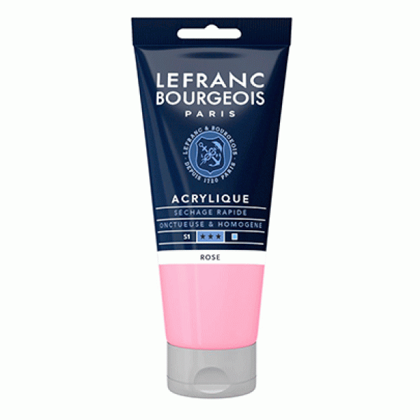 Фарба акрилова Lefranc Fine Acrylic Color, Serie 1 №351 Рожева (Tube rose), 80 мл.