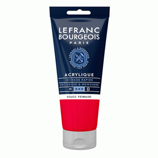Фарба акрилова Lefranc Fine Acrylic Color, Serie 1 №437 Основна червона (Primary red), 80 мл.