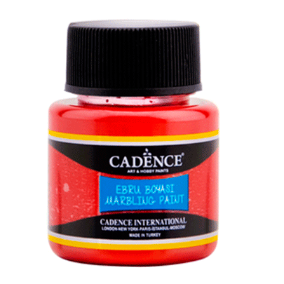 Краска для эбру Cadence Marbling paint, 45 мл, красный