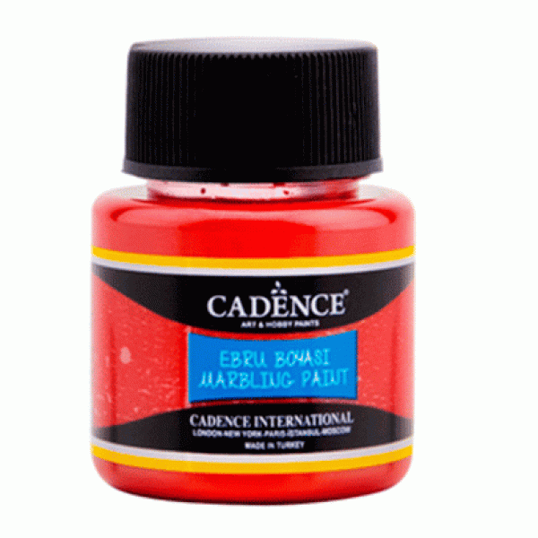 Краска для эбру Cadence Marbling paint, 45 мл, Красный