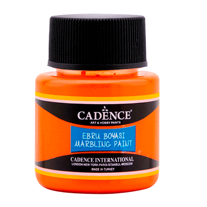 Краска для эбру Cadence Marbling paint, 45 мл, оранжевая