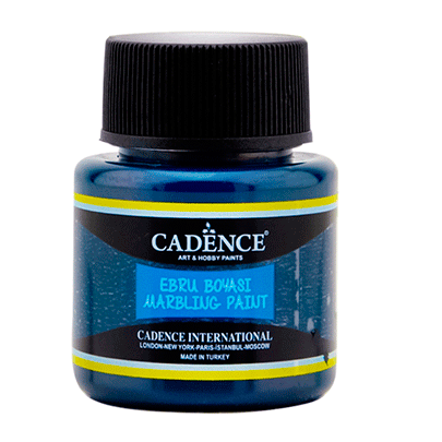 Краска для эбру Cadence Marbling paint, 45 мл, темно-синяя
