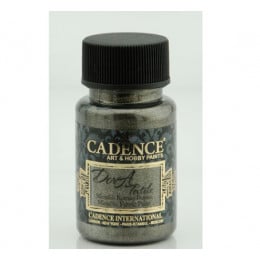 Краска по ткани металлик №38 Антрацит 50 мл., Cadence Dora Textil Metallic Fabric Paint