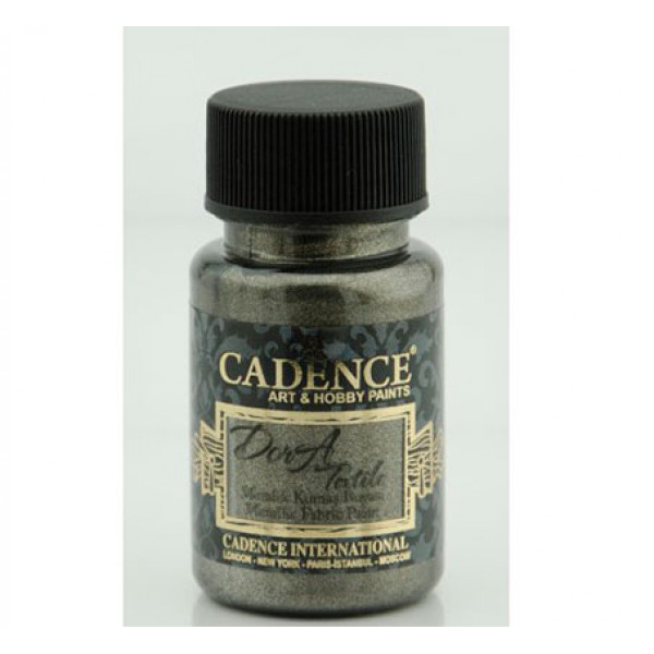 Фарба по тканині металік №38 Антрацитова 50 мл., Cadence Dora Textil Metallic Fabric Paint