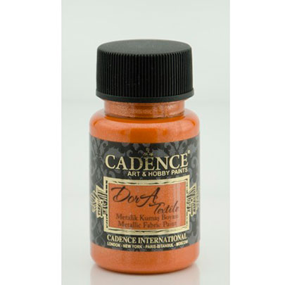 Краска для ткани металлик Cadence Dora Textil Metallic Fabric Paint, 50 мл., оранжевый