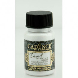Краска по ткани металлик №52 Перламутровый 50 мл., Cadence Dora Textil Metallic Fabric Paint