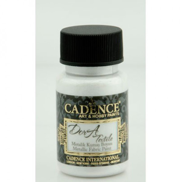 Фарба по тканині металік №52 Перламутрова 50 мл., Cadence Dora Textil Metallic Fabric Paint