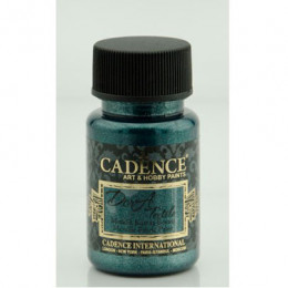 Краска по ткани металлик №40 Петролиум 50 мл., Cadence Dora Textil Metallic Fabric Paint