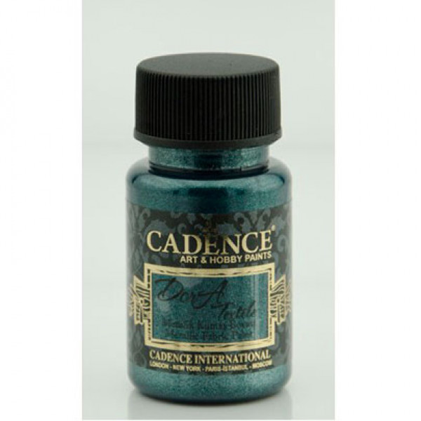 Фарба по тканині металік №40 Петроліум 50 мл., Cadence Dora Textil Metallic Fabric Paint