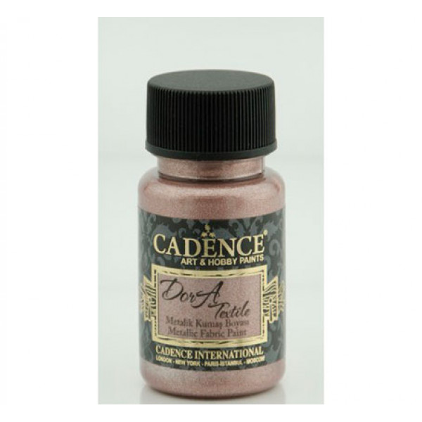 Фарба по тканині металік №47 Рожева 50 мл., Cadence Dora Textil Metallic Fabric Paint