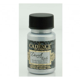 Краска по ткани металлик №32 Серебро 50 мл., Cadence Dora Textil Metallic Fabric Paint