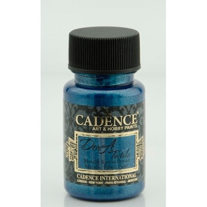 Краска для ткани металлик Cadence Dora Textil Metallic Fabric Paint, 50 мл., синий