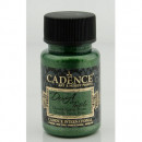 Краска для ткани металлик Cadence Dora Textil Metallic Fabric Paint, 50 мл., зелёный