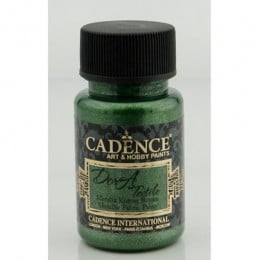 Краска по ткани металлик №35 Зелёный 50 мл., Cadence Dora Textil Metallic Fabric Paint