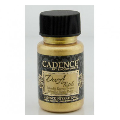 Краска для ткани металлик Cadence Dora Textil Metallic Fabric Paint, 50 мл., золото