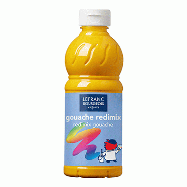 Гуашевая краска Lefranc Redimix Ярко-желтый (Brilliant yellow), 500 мл