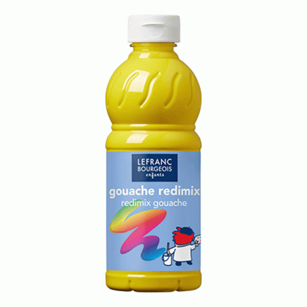 Гуашева фарба Lefranc Redimix Жовтий (Primary yellow), 500 мл
