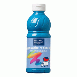 Гуашева фарба Lefranc Redimix Бірюзовий (Turquoise blue), 500 мл