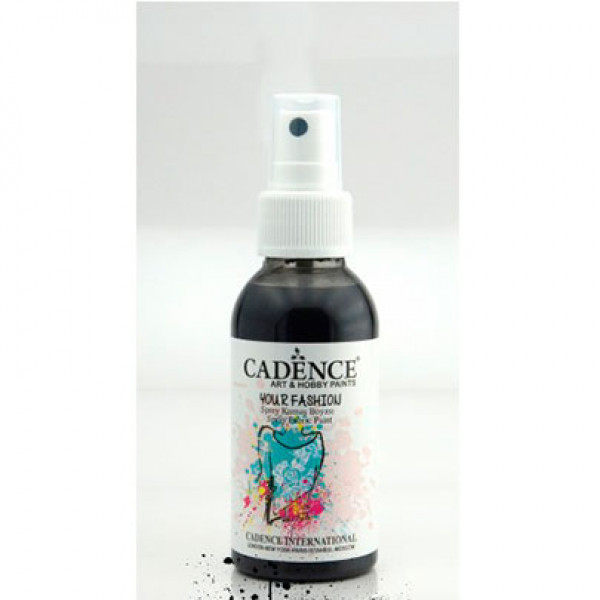 Фарба-спрей для тканини Your Fashion Spray Fabric Paint, №1119 Чорна, 100 мл