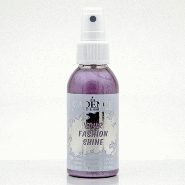 Фарба-спрей перламутрова для тканини Cadence Your Fashion Spray shinefabric Paint, №1117 Баклажановий, 100 мл