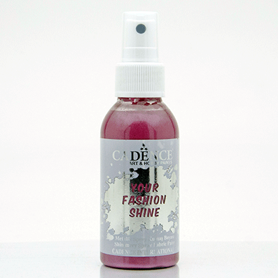 Краска-спрей перламутровая для ткани Cadence Your Fashion Spray shinefabric Paint, 100 мл, Бордовый