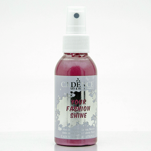 Фарба-спрей перламутрова для тканини Cadence Your Fashion Spray shinefabric Paint, №1108 Бордовий, 100 мл