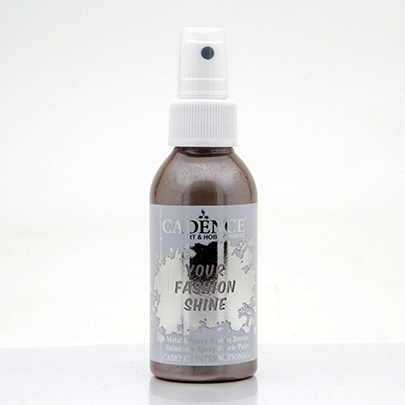 Краска-спрей перламутровая для ткани Cadence Your Fashion Spray shinefabric Paint, 100 мл, Коричневый