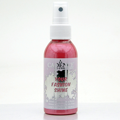 Краска-спрей перламутровая для ткани Cadence Your Fashion Spray shinefabric Paint, 100 мл, Красный