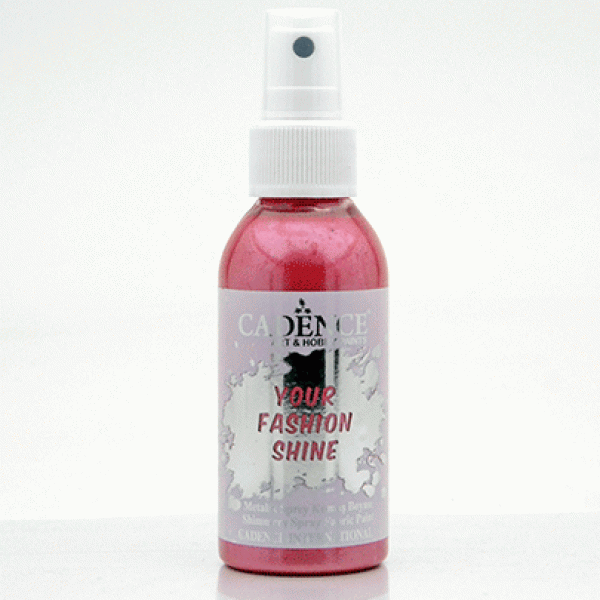 Фарба-спрей перламутрова для тканини Cadence Your Fashion Spray shinefabric Paint, №1106 Червоний, 100 мл